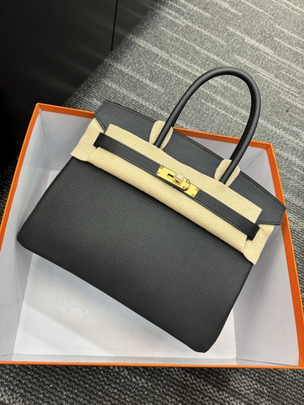 ✨BK30  Togo leather platinum 30cm  Hand-sewn wax thread, all-steel hardware, goat leather lining - Image 6