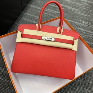 ✨BK30  Togo leather platinum 30cm  Hand-sewn wax thread, all-steel hardware, goat leather lining