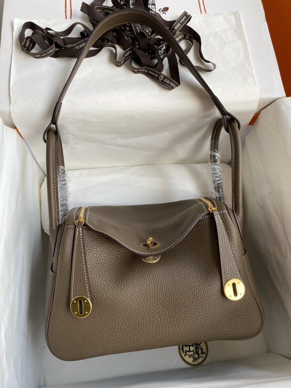 Lindy imported TC leather elephant gray 🐘 gold buckle wax line - Image 3