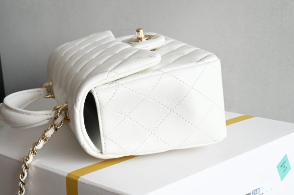 Platinum Edition▪️Counter-level bag Brand new arrival‼ ️𝟐𝟓 [Upgraded version] 𝐌𝐢𝐧𝐢Flap bag handbag light gray - Image 5