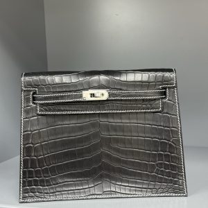 Imported Hcp Nile crocodile matte belly Kelly Danse dance bag size; 22X17X7💕