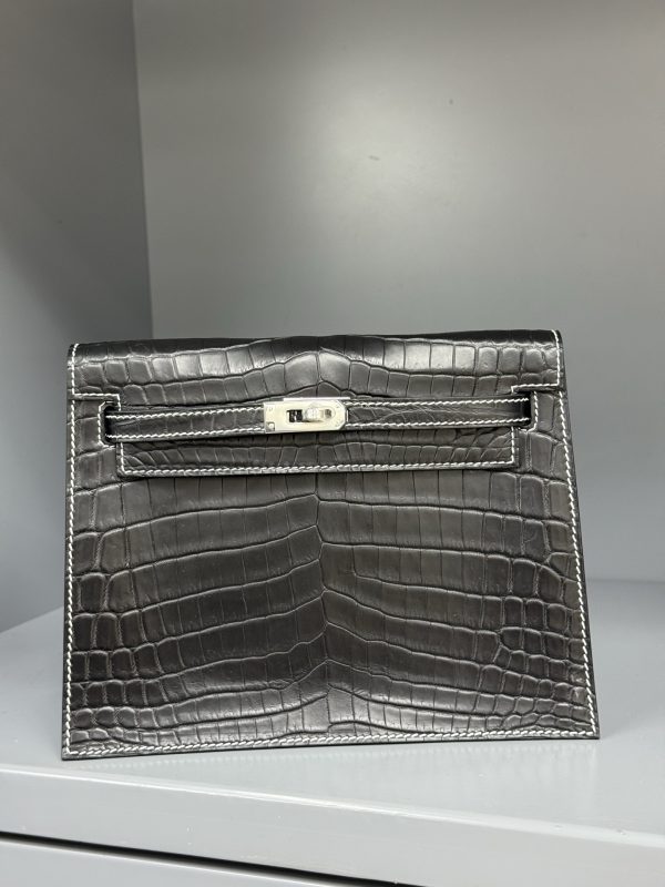 Imported Hcp Nile crocodile matte belly Kelly Danse dance bag size; 22X17X7💕