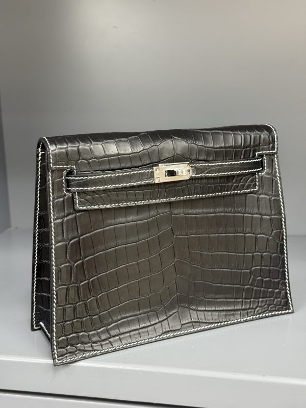 Imported Hcp Nile crocodile matte belly Kelly Danse dance bag size; 22X17X7💕 - Image 5