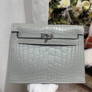 Imported American crocodile matte belly Kelly Danse dance bag size; 22X17X7💕