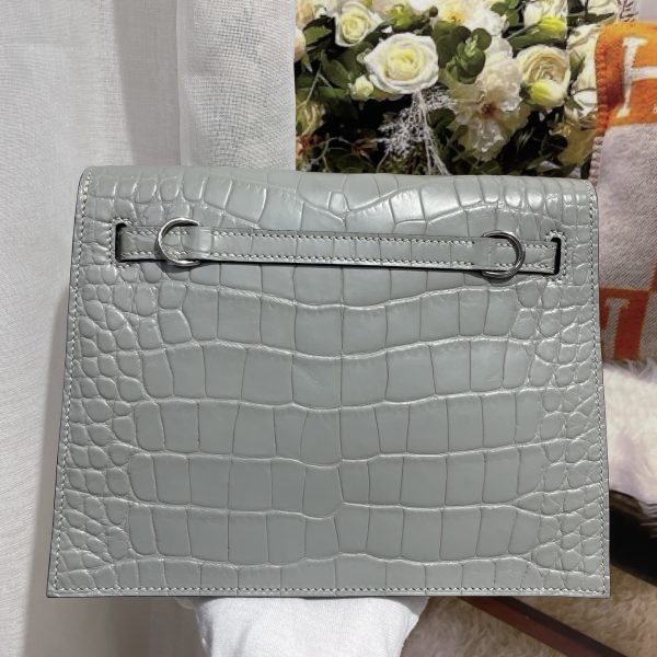 Imported American crocodile matte belly Kelly Danse dance bag size; 22X17X7💕 - Image 4