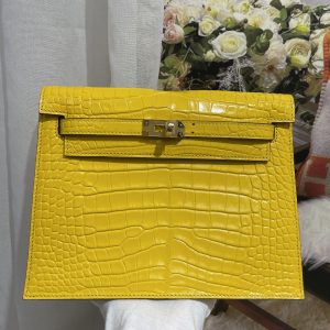 Imported American crocodile matte belly Kelly Danse dance bag size; 22X17X7💕