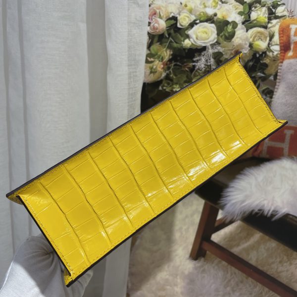 Imported American crocodile matte belly Kelly Danse dance bag size; 22X17X7💕 - Image 6