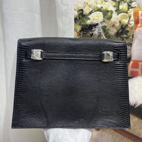 Kelly Danse dance bag imported original lizard leather, wax thread sewing, spot real shot size; 22X17X7💕 - Image 10