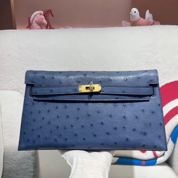 Kelly Elan is more advanced and practical than the first and second generations, with hand-sewn waxed thread on South African ostrich leather💕 - Image 2