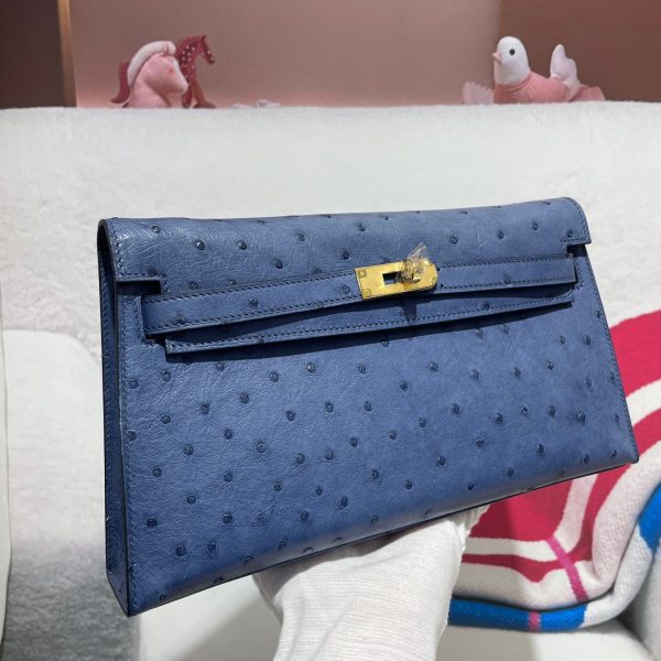 Kelly Elan is more advanced and practical than the first and second generations, with hand-sewn waxed thread on South African ostrich leather💕 - Image 4