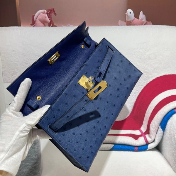 Kelly Elan is more advanced and practical than the first and second generations, with hand-sewn waxed thread on South African ostrich leather💕 - Image 6