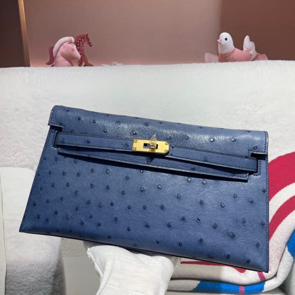 Kelly Elan is more advanced and practical than the first and second generations, with hand-sewn waxed thread on South African ostrich leather💕 - Image 7