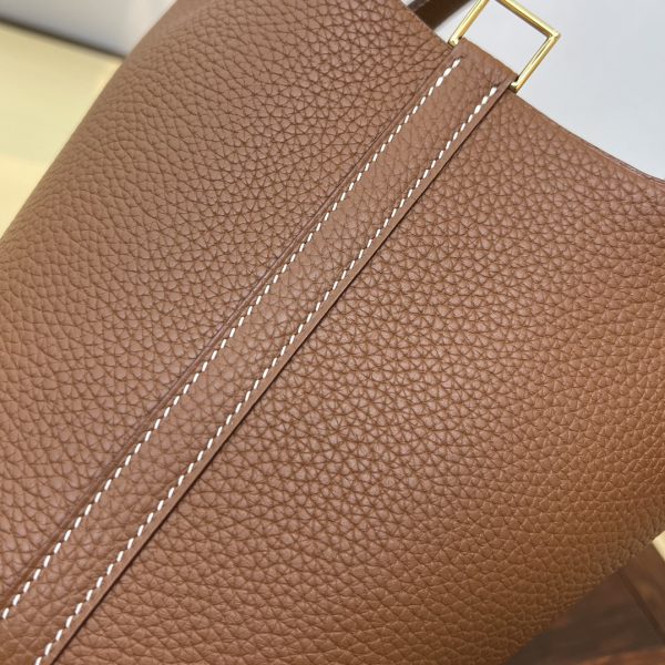 In stock✨Vegetable basket Toffee gold  Tc leather vegetable basket 18cm hand-sewn wax thread🧵 - Image 6