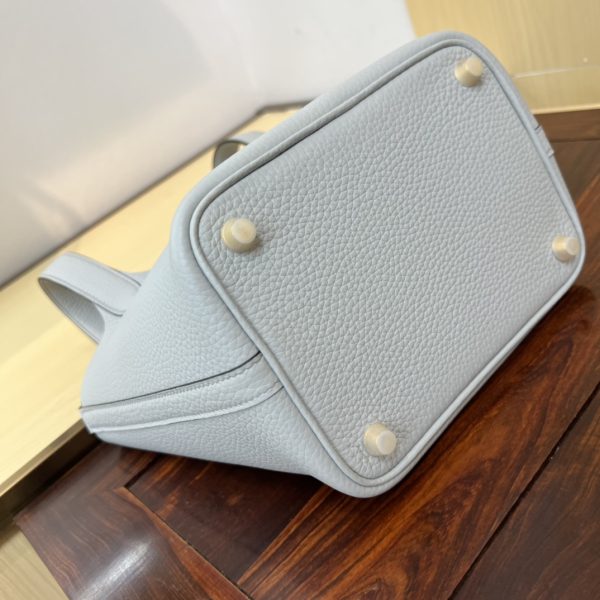 In stock✨Vegetable basket Holy Grail blue  Tc leather vegetable basket 18cm hand-sewn wax thread🧵 - Image 7