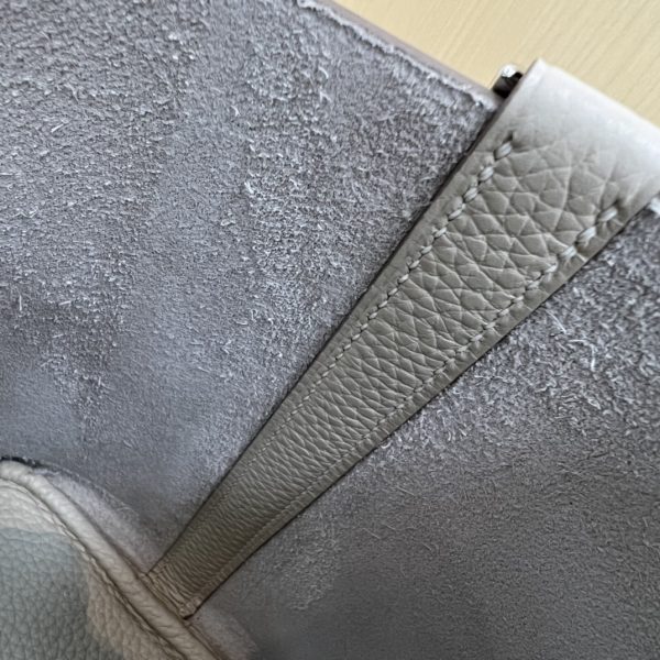 In stock✨Vegetable basket Milkshake white  Tc leather vegetable basket 18cm hand-sewn wax thread🧵 - Image 8