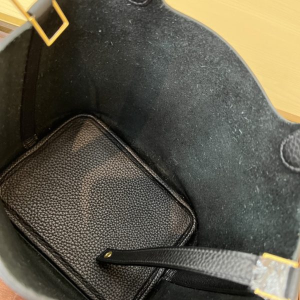 In stock✨Vegetable basket black gold  Tc leather vegetable basket 18cm hand-sewn wax thread🧵 - Image 4