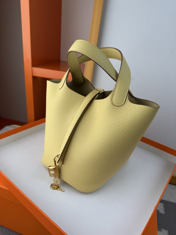In stock✨Vegetable basket small chicken yellow  Tc leather vegetable basket 18cm hand-sewn wax thread🧵 - Image 2