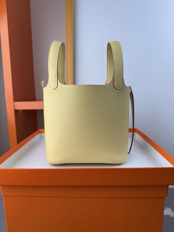 In stock✨Vegetable basket small chicken yellow  Tc leather vegetable basket 18cm hand-sewn wax thread🧵 - Image 6