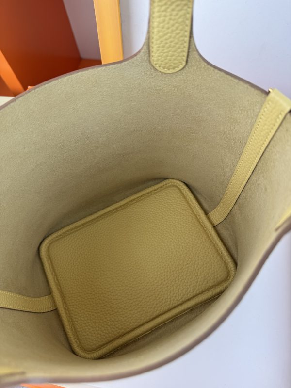 In stock✨Vegetable basket small chicken yellow  Tc leather vegetable basket 18cm hand-sewn wax thread🧵 - Image 7