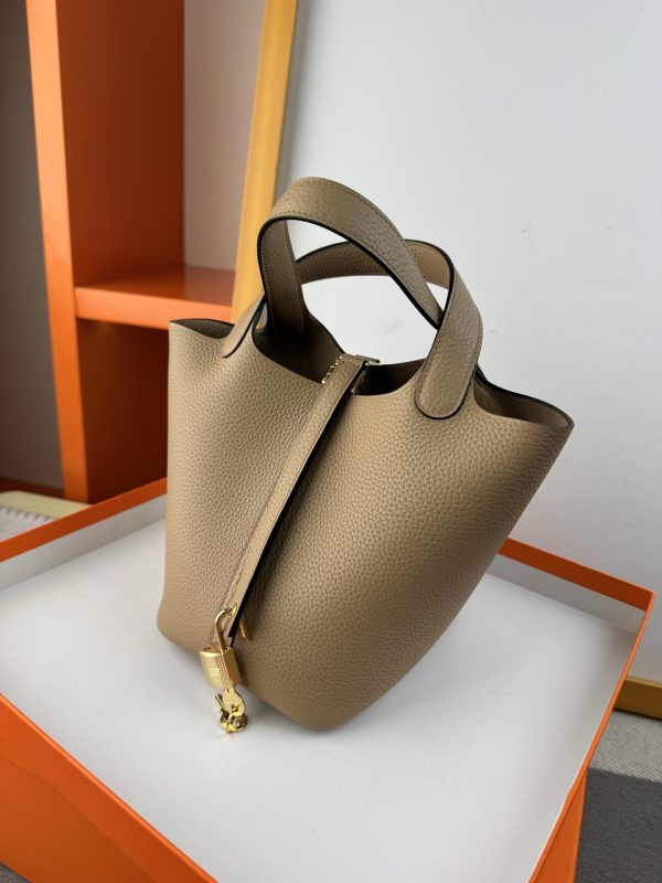In stock✨Vegetable basket windbreaker gray  Tc leather vegetable basket 18cm hand-sewn wax thread🧵 - Image 8