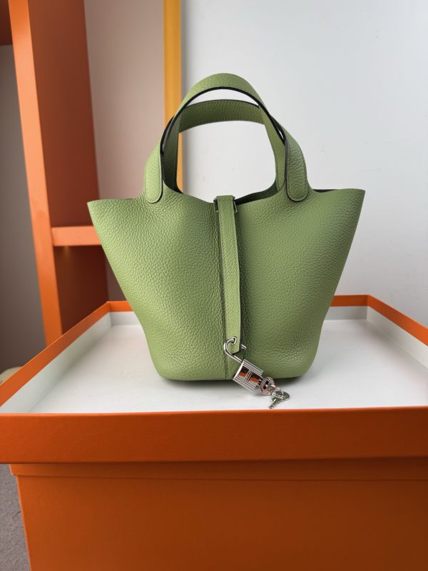 In stock✨Vegetable basket Avocado  Tc leather vegetable basket 18cm hand-sewn wax thread🧵 - Image 5