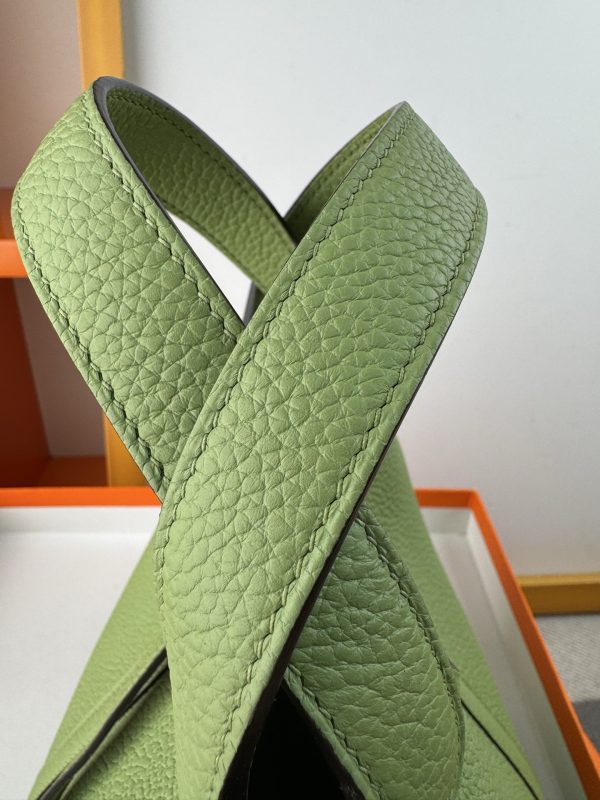 In stock✨Vegetable basket Avocado  Tc leather vegetable basket 18cm hand-sewn wax thread🧵 - Image 9