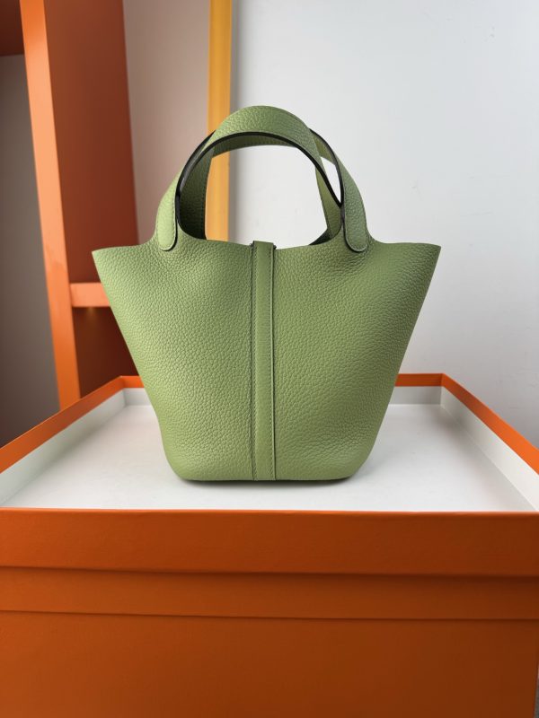 In stock✨Vegetable basket Avocado  Tc leather vegetable basket 18cm hand-sewn wax thread🧵 - Image 10