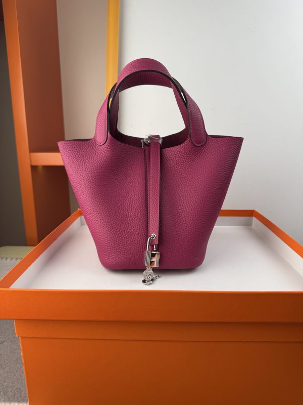 In stock✨Vegetable basket  Tc leather vegetable basket 18cm hand-sewn wax thread🧵 - Image 9