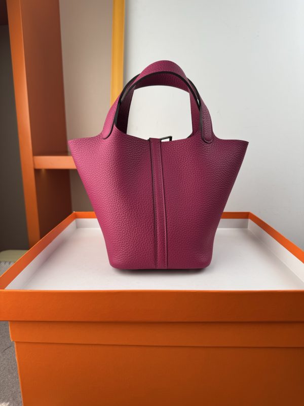 In stock✨Vegetable basket  Tc leather vegetable basket 18cm hand-sewn wax thread🧵 - Image 5
